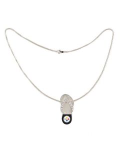 Pittsburgh Steelers Crystal Flip Flop Necklace