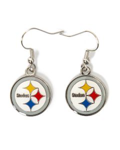 Pittsburgh Steelers Dangled Logo Earrings