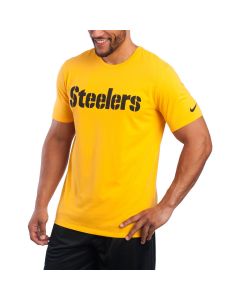 Pittsburgh Steelers Nike Short Sleeve Wordmark Gold T-Shirt
