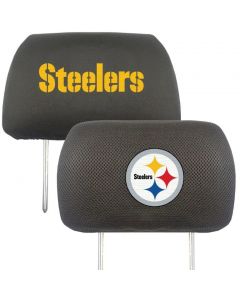 Pittsburgh Steelers Embroidered Logo Headrest Covers - 2 pack