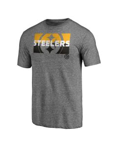Pittsburgh Steelers Men's Square Off Tri-Blend Short Sleeve T-Shirt
