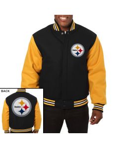 Pittsburgh Steelers Men's Two-Tone Wool Heavyweight Jacket