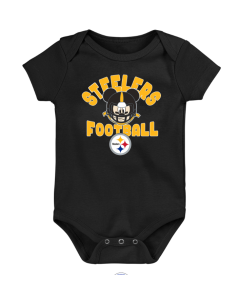 Pittsburgh Steelers Newborn Mickey Lil Champ Short Sleeve Creeper