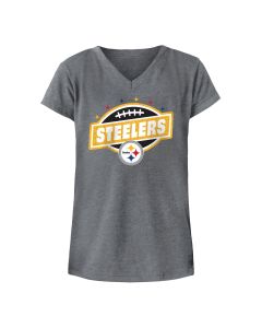 Pittsburgh Steelers Girls' Hypocycloid Football Short Sleeve T-Shirt