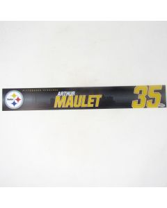 Pittsburgh Steelers #35 Arthur Maulet Game Used Locker Room Nameplate vs Cincinnati Bengals 11.20.22