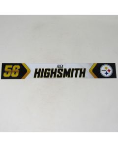 Pittsburgh Steelers #56 Alex Highsmith Game Used Locker Room Nameplate vs 49ers 9.10.23