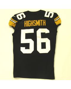 Pittsburgh Steelers #56 Alex Highsmith Unlaundered Game Used Home Throwback Jersey with Immaculate Reception Patch vs Las Vegas Raiders 12.24.22