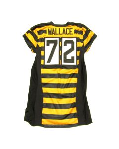 Pittsburgh Steelers #72 Cody Wallace Game Used 2012-16 Throwback Jersey with Pants