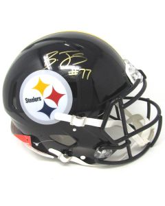 Pittsburgh Steelers #77 Broderick Jones Autographed Riddell Authentic Full-Size Helmet 