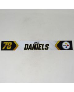 Pittsburgh Steelers #78 James Daniels Game Used Locker Room Nameplate vs Buffalo Bills 8.19.23