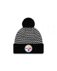 Pittsburgh Steelers New Era Patterned Pom Knit Hat