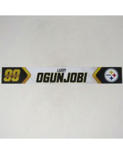 Pittsburgh Steelers #99 Larry Ogunjobi Game Used Locker Room Nameplate vs Browns 9.18.23