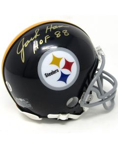 Pittsburgh Steelers #59 Jack Ham Autographed Riddell VSR4 Throwback Mini Helmet 