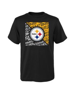 Pittsburgh Steelers Youth Divide Graffiti Short Sleeve T-Shirt