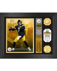 Pittsburgh Steelers #7 Ben Roethlisberger Limited Edition "Thank You Big Ben" Retirement Banner Photo Mint