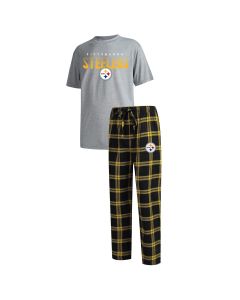 Pittsburgh Steelers Men's Troupe Short Sleeve Sleep Set