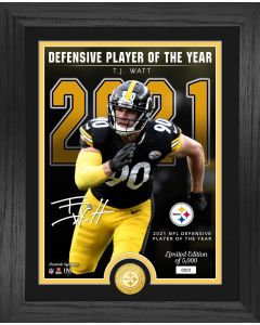 Pittsburgh Steelers #90 T.J. Watt Limited Edition 2021 Defensive Player of the Year Photo Mint