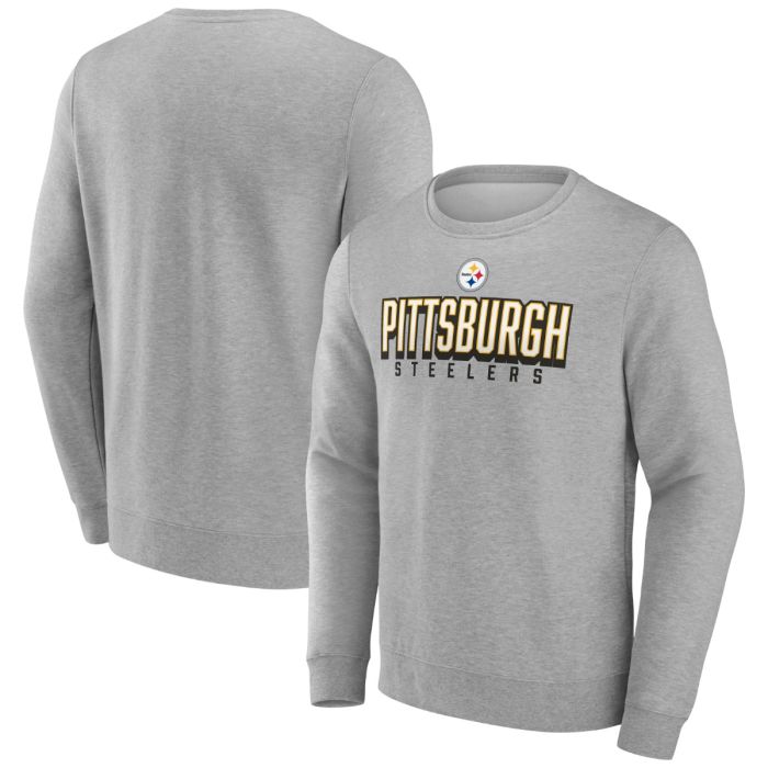 Pittsburgh Steelers Men's Bold Move Crewneck Fleece Sweatshirt Pittsburgh Steelers Men's Bold Move Crewneck Fleece Sweatshirt