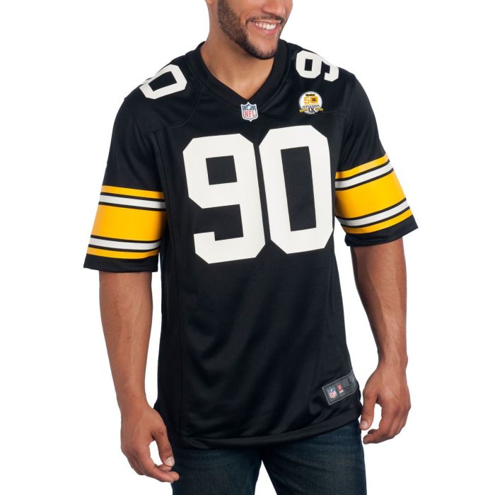 T.J. Watt #90 Men's Nike Super Bowl IX Patch Replica T.J. Watt #90 Men's Nike Super Bowl IX Patch Replica