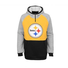 OuterStuff Youth Pittsburgh Steelers Prime Pullover Hoodie Black X-Large