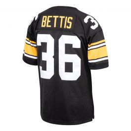 Pittsburgh Steelers Bettis #36 Mitchell Ness Black Throwback Long Sleeve T-Shirt 