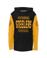 Pittsburgh Steelers Youth Herritage Color Rush Hooded Long Sleeve T-Shirt