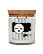 Pittsburgh Steelers State Stripe Double Wick Candle with Cork Lid